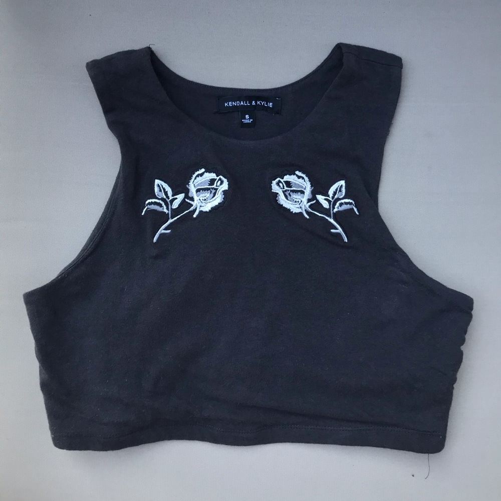 Kendall and Kylie grey cropped tank size: S